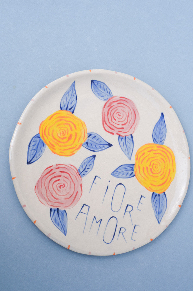 Assiette de service "Fiore Amore", fleurs colorées