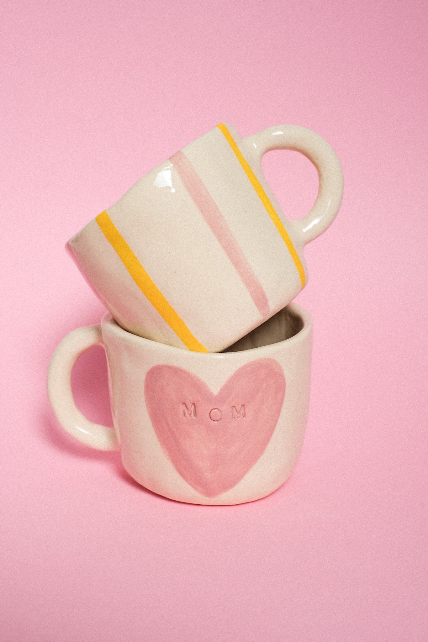 Mug rayé citron fraise