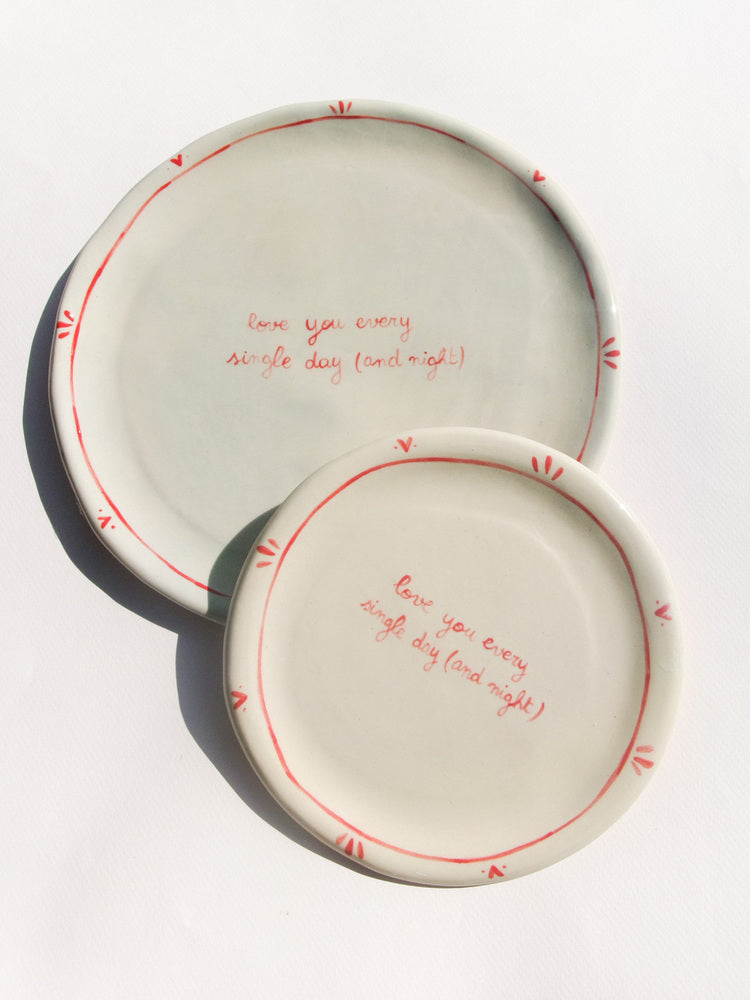 Assiette en céramique - Love you every single day (and night)