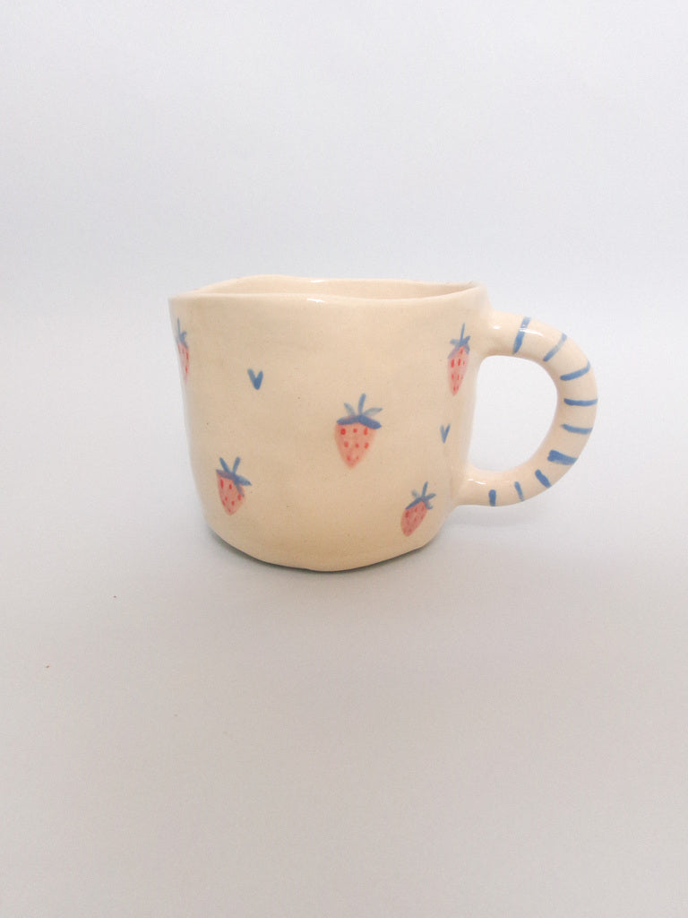 Mug Fraises Printanières - Couleurs Pastel