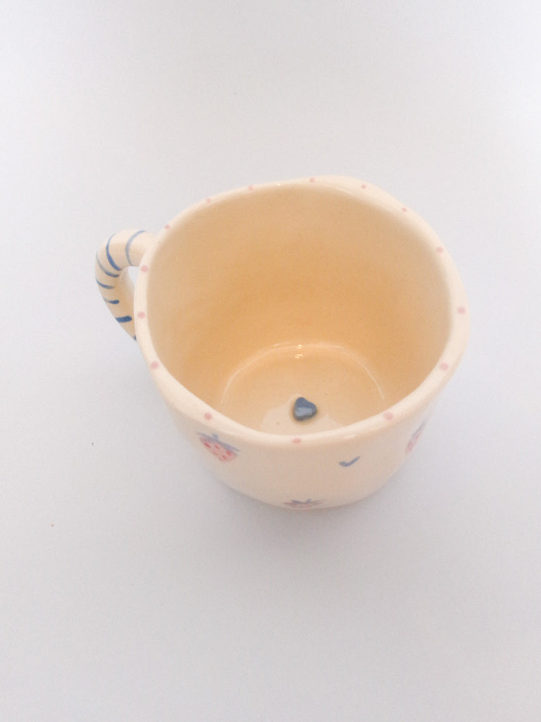 Mug Fraises Printanières - Couleurs Pastel