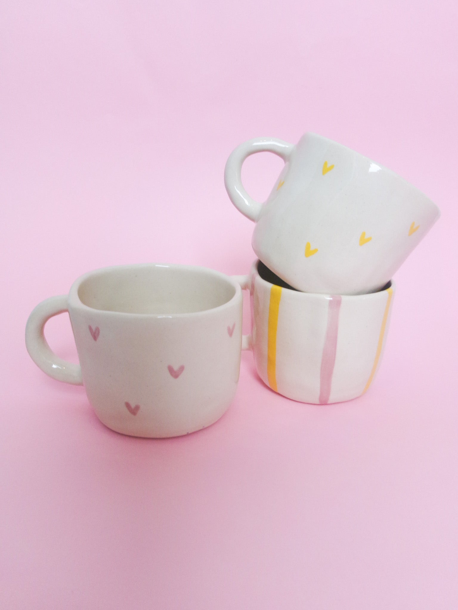 Mug rayé citron fraise