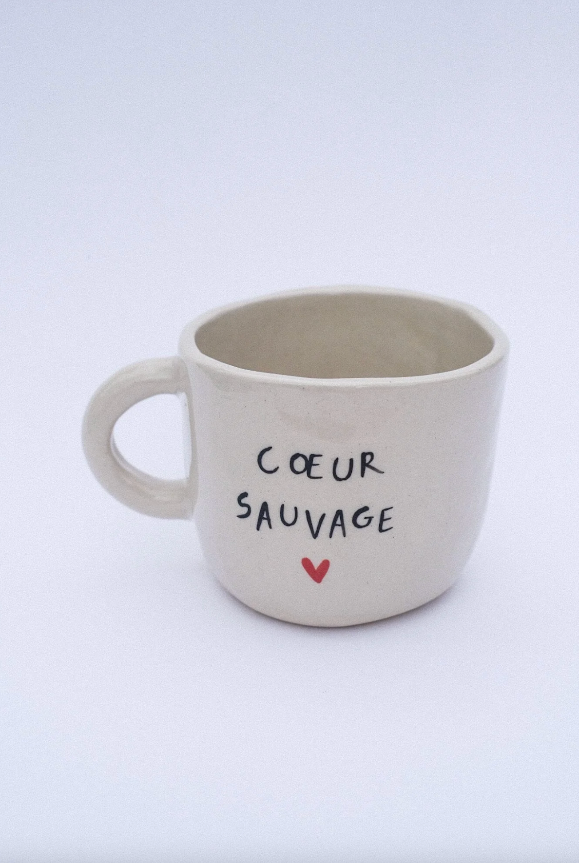Mug en céramique Cœur Sauvage collab Les Lèvres Rouges