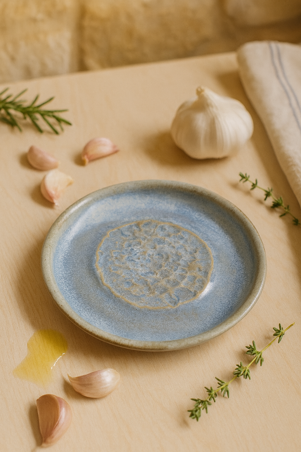 🩵 Gratte-ail artisanal bleu