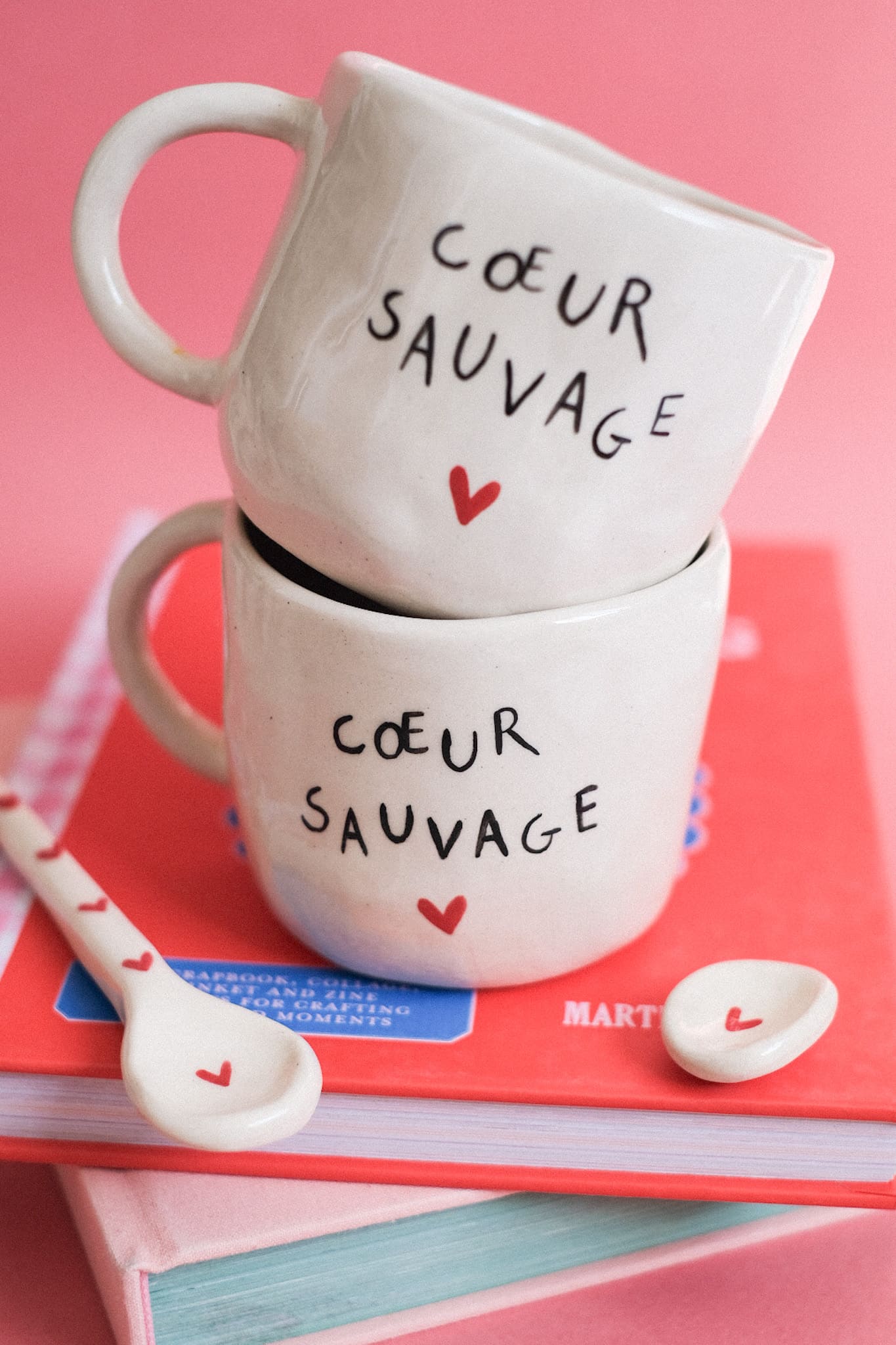Mug en céramique Cœur Sauvage collab Les Lèvres Rouges