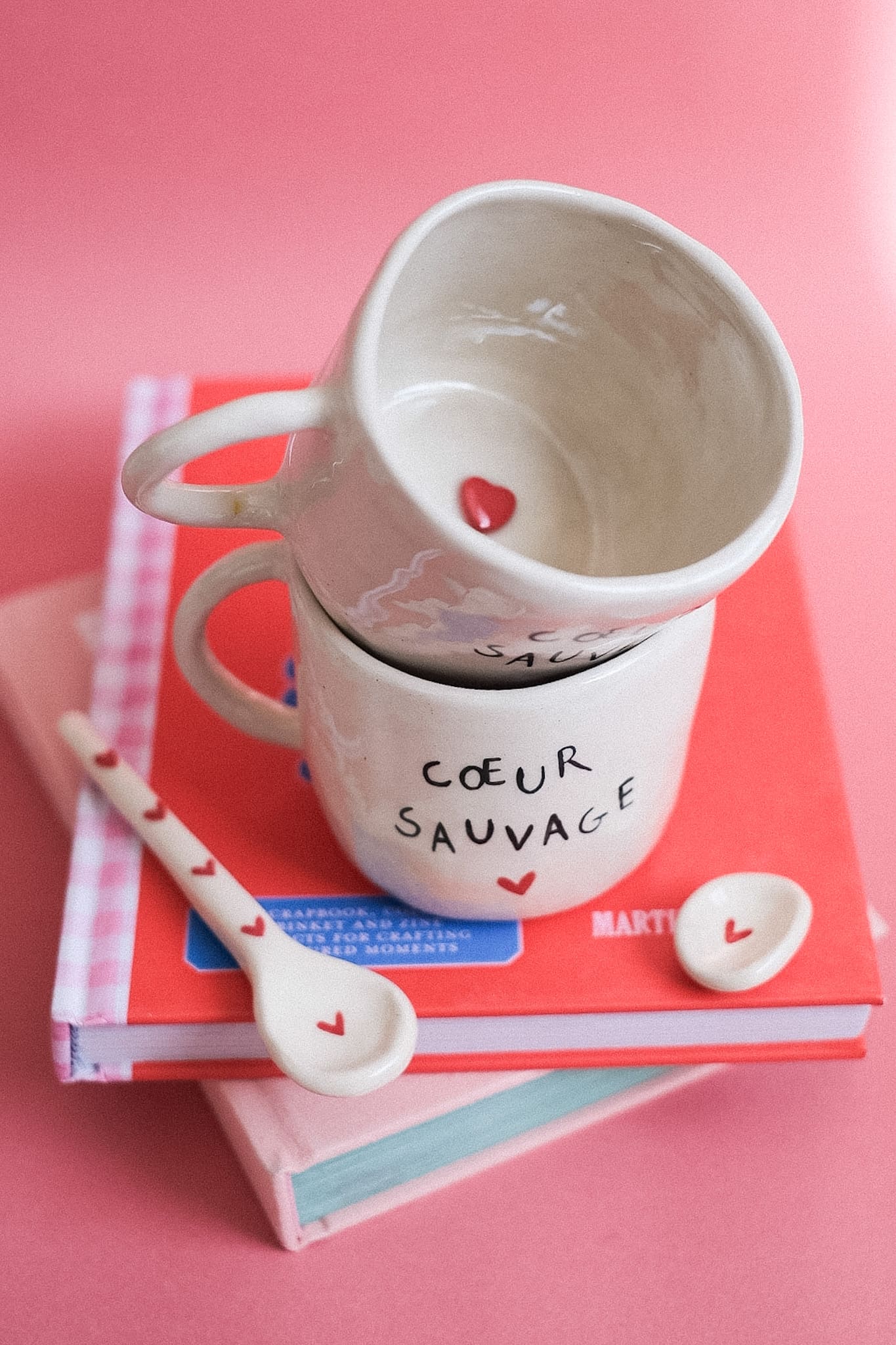 Mug en céramique Cœur Sauvage collab Les Lèvres Rouges
