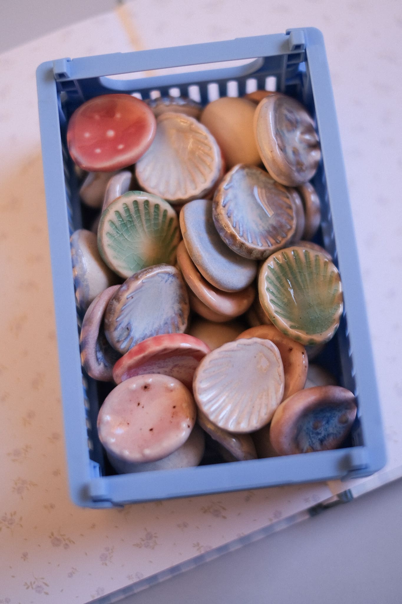 Pierre d’apaisement Worry Stone coquillage en céramique