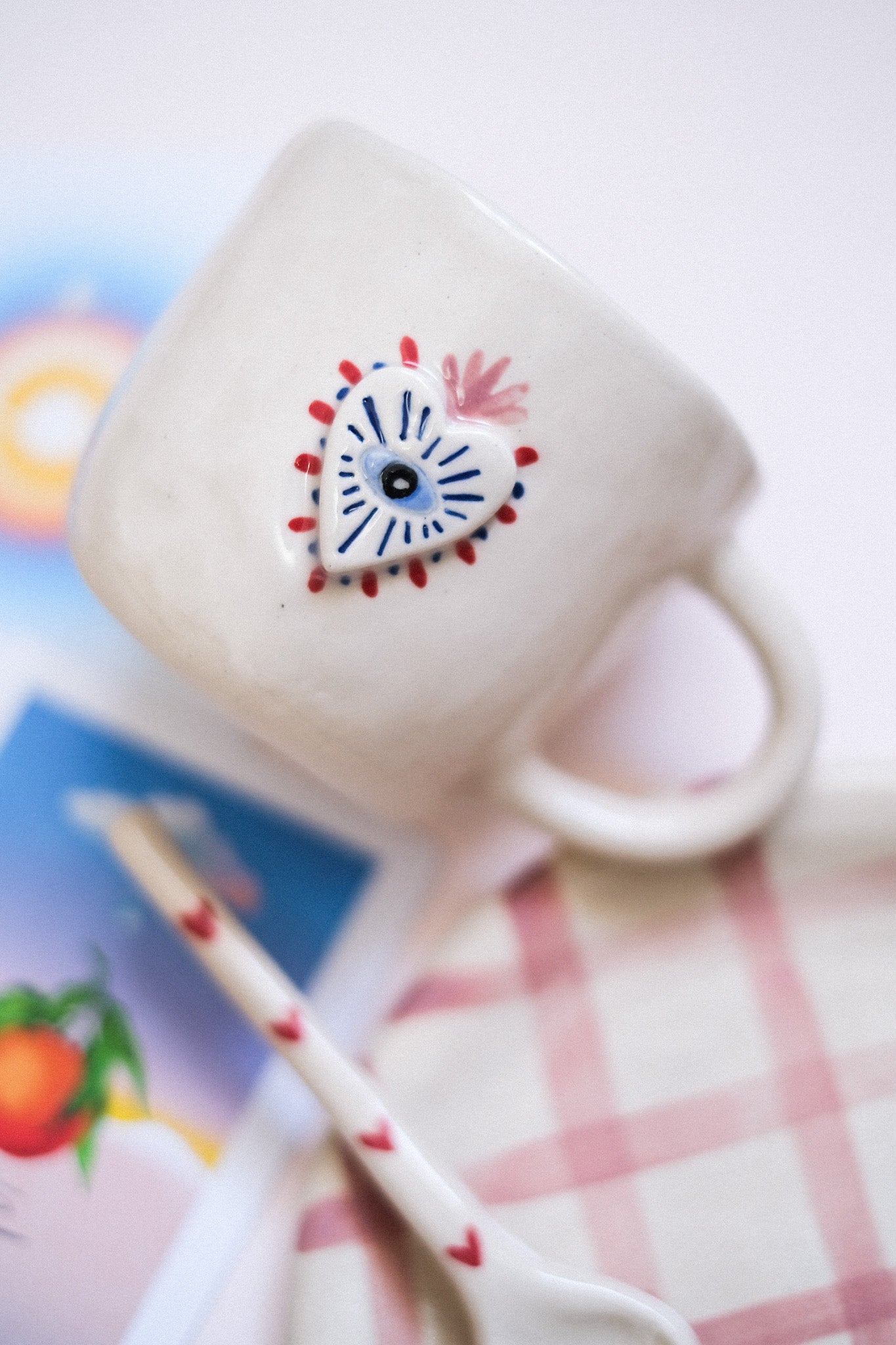 Mug ex-voto cœur sacré en céramique