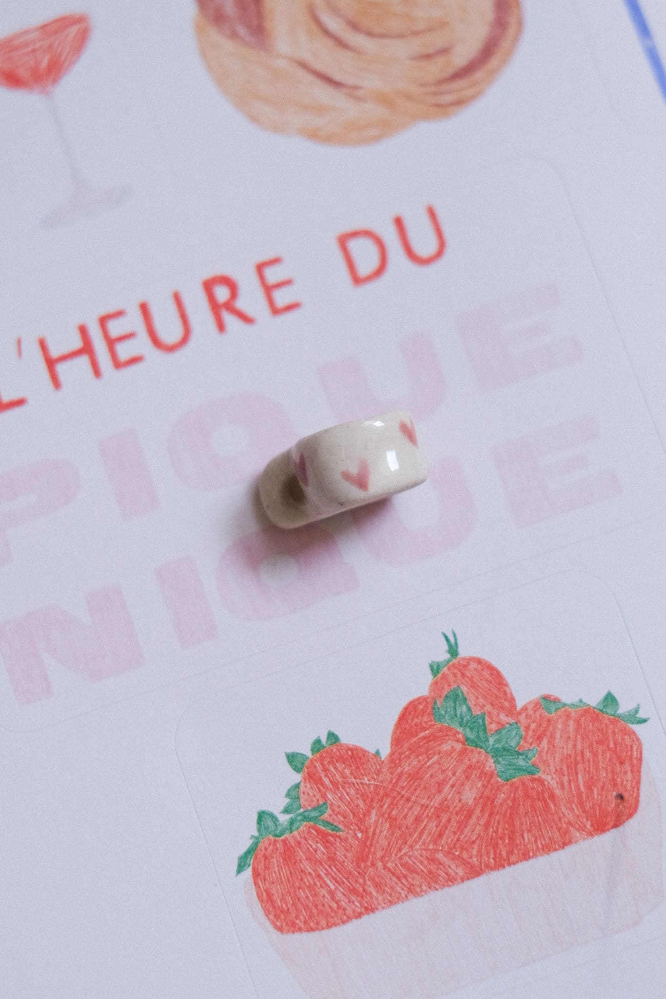 Pendentif céramique mini tasse fait main