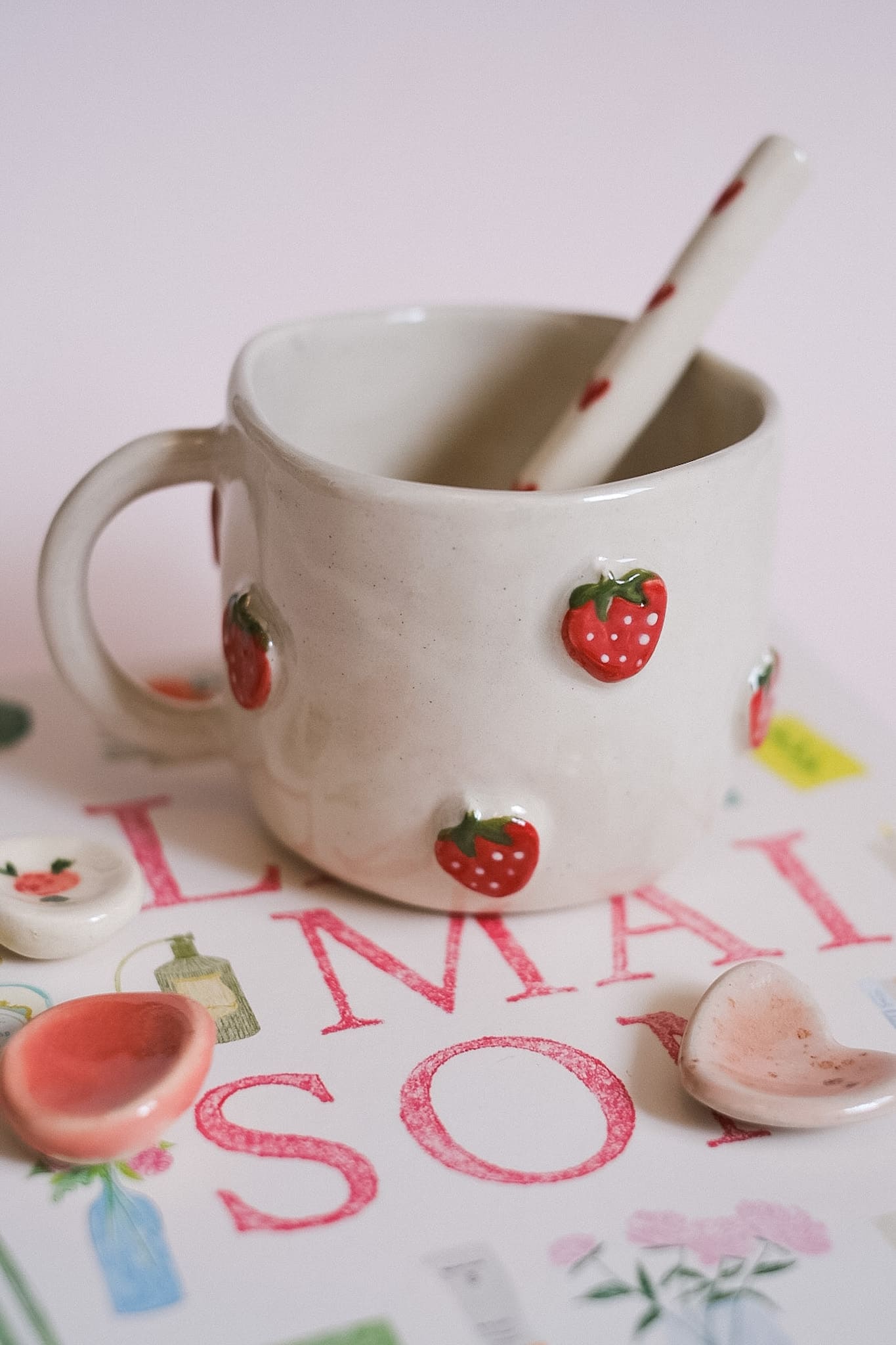 Mug en céramique fraises