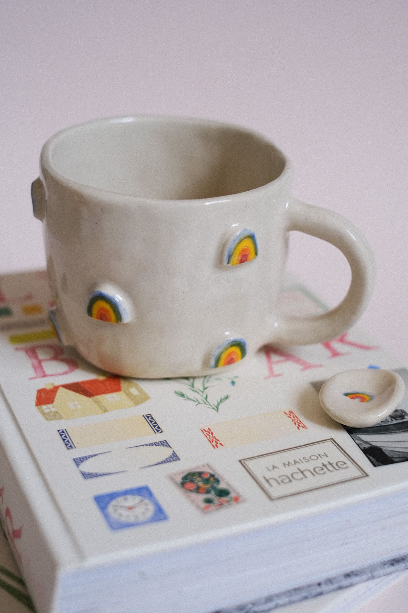Mug Artisanal en Céramique - motifs Arc-en-Ciel