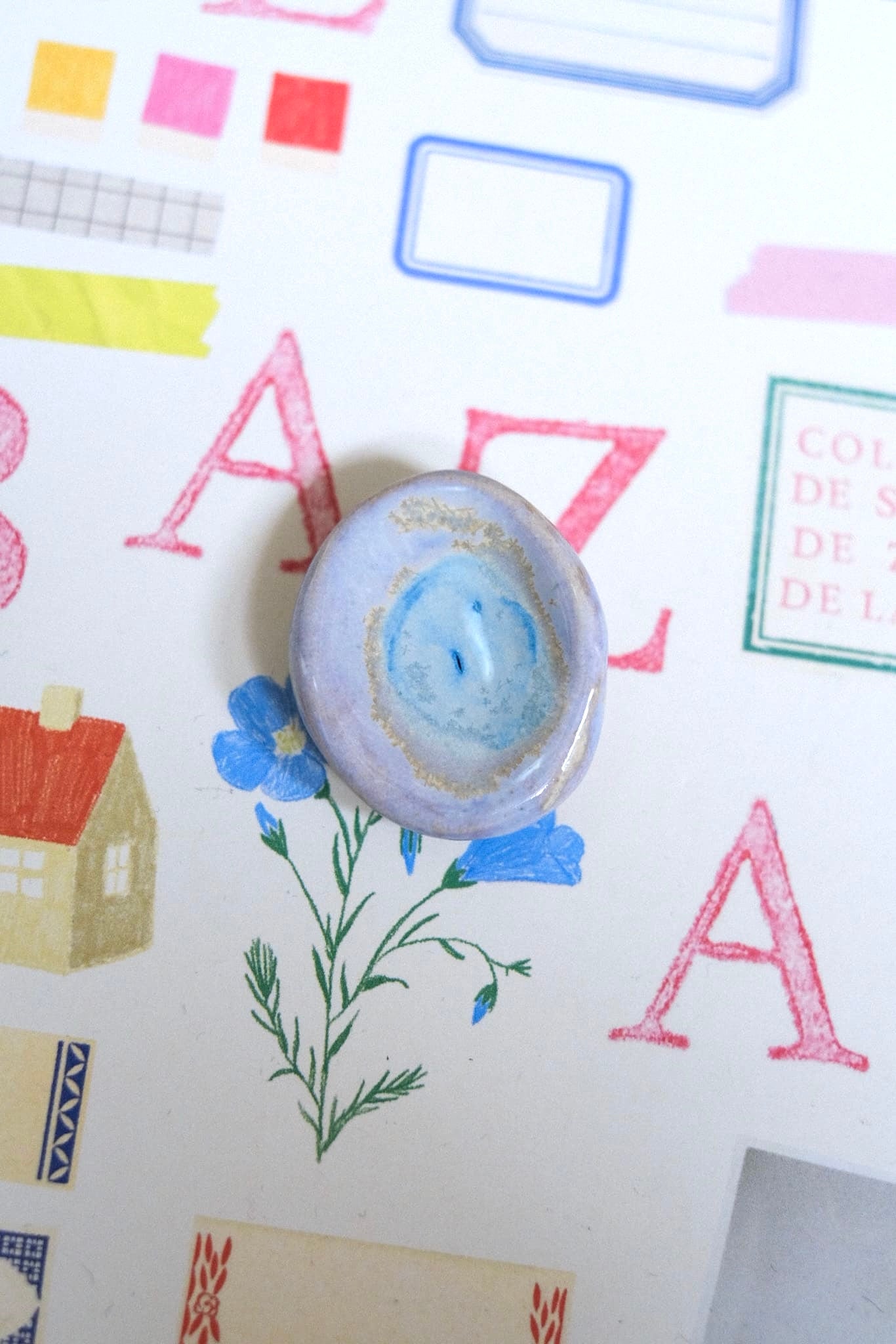 Pierre d'apaisement – Worry Stone en céramique