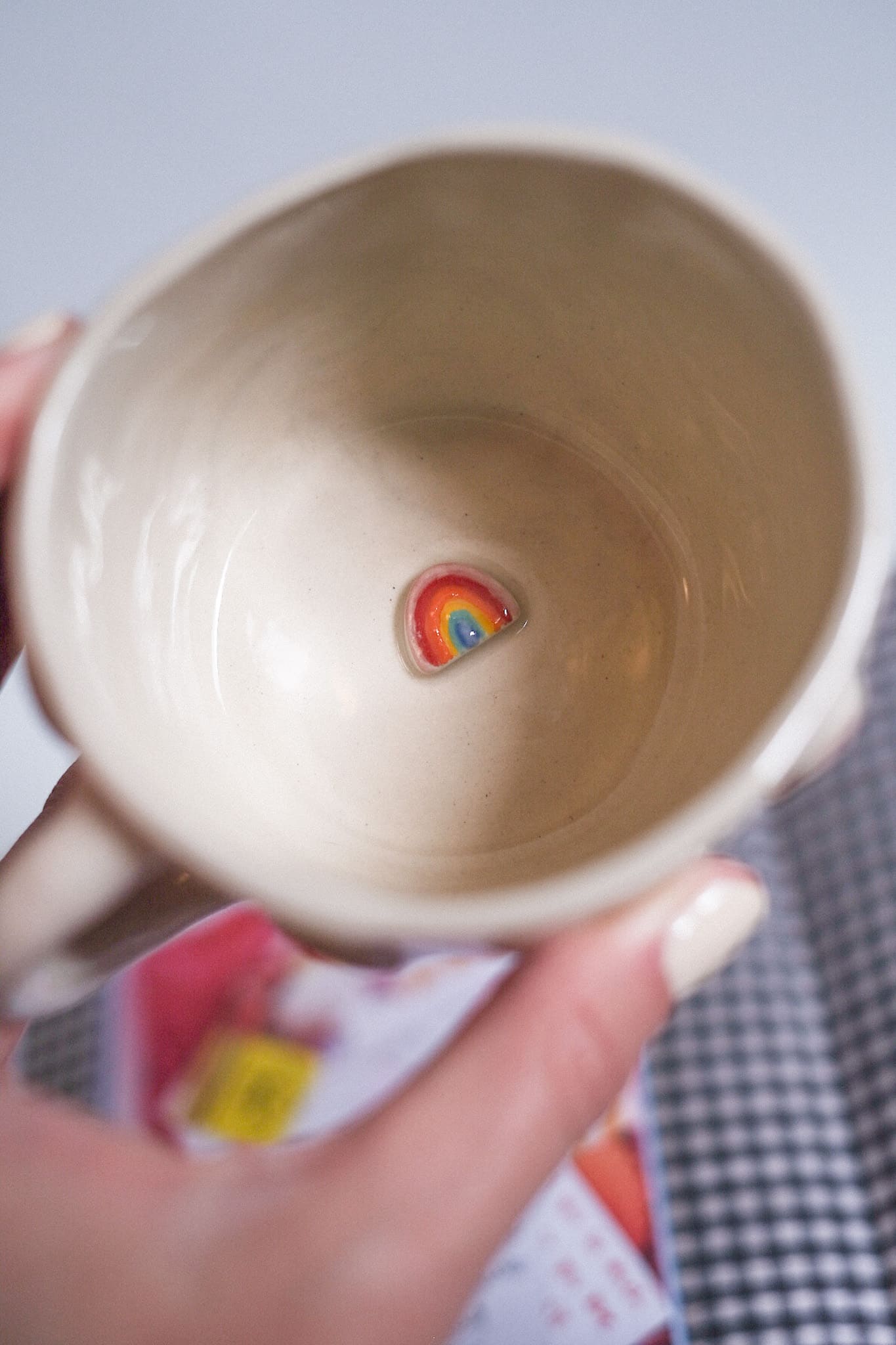 Mug Artisanal en Céramique - motifs Arc-en-Ciel