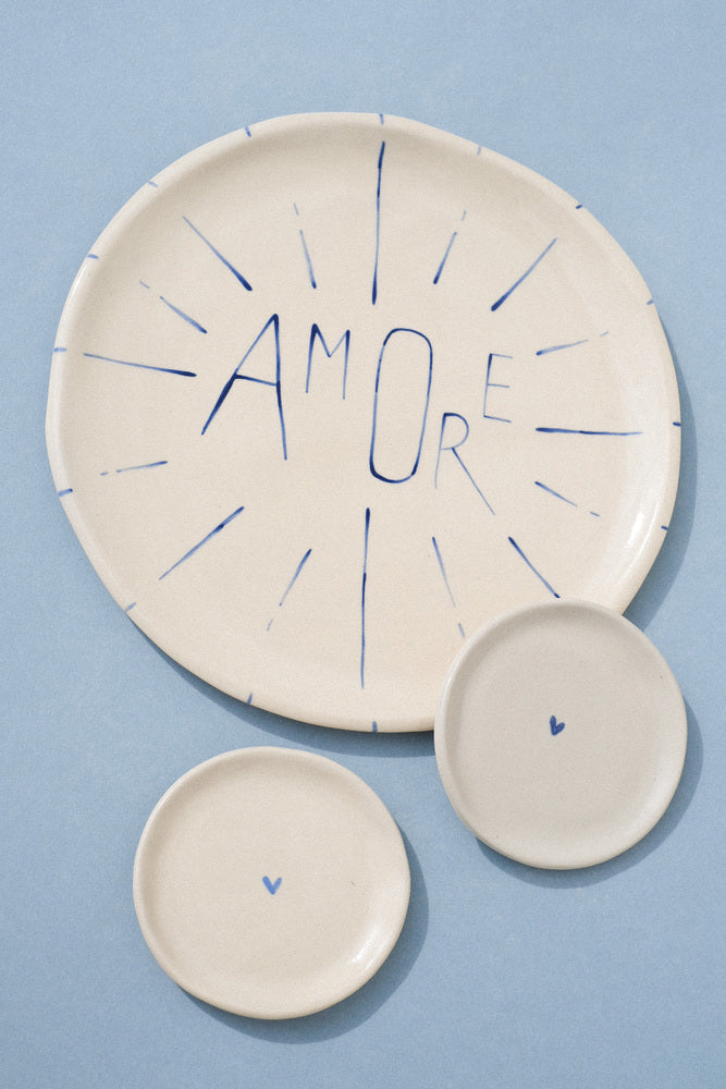 Assiette en céramique AMORE - Déclaration d'amour italienne
