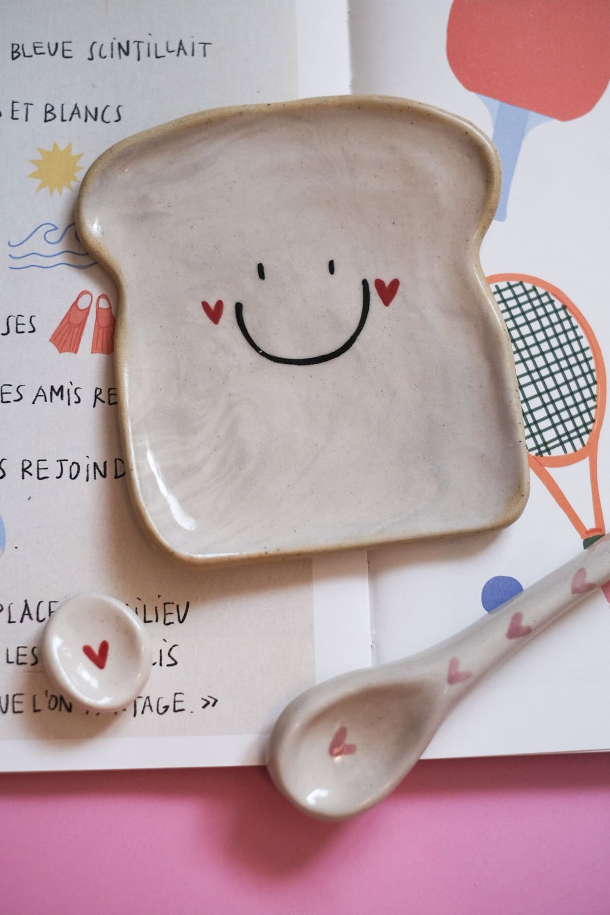 IMPARFAITS / Petite tartine en céramique rouge