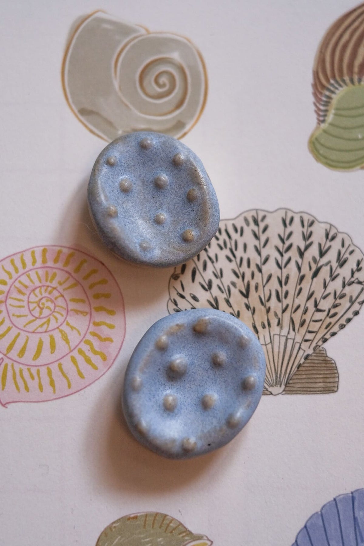 Worry stone - pierre apaisement texturée en céramique