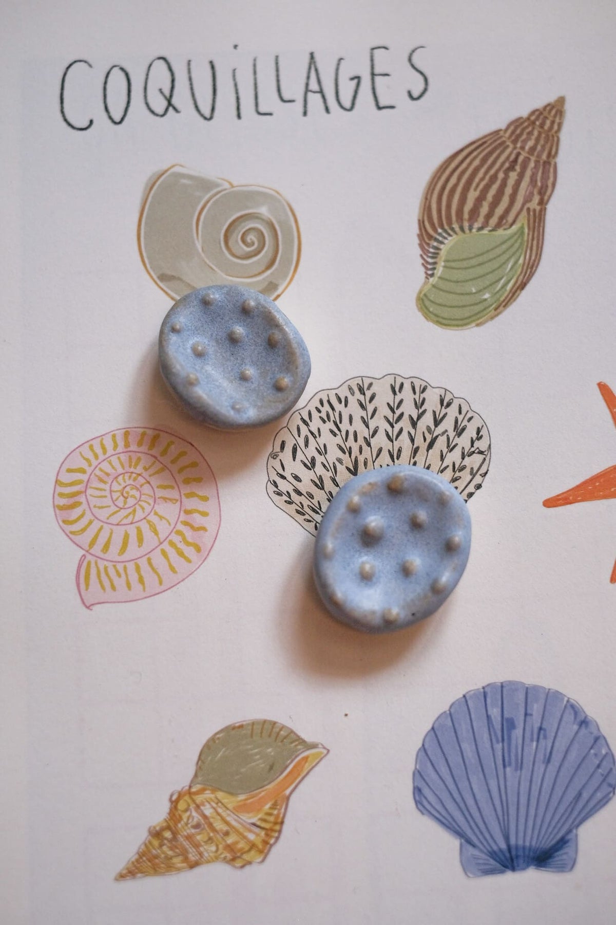 Worry stone - pierre apaisement texturée en céramique