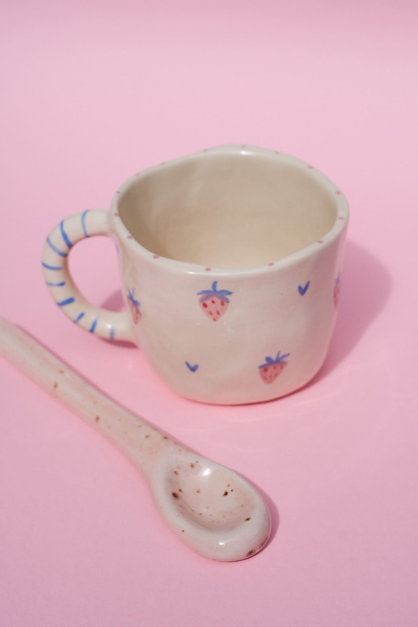 Mug Fraises Printanières - Couleurs Pastel