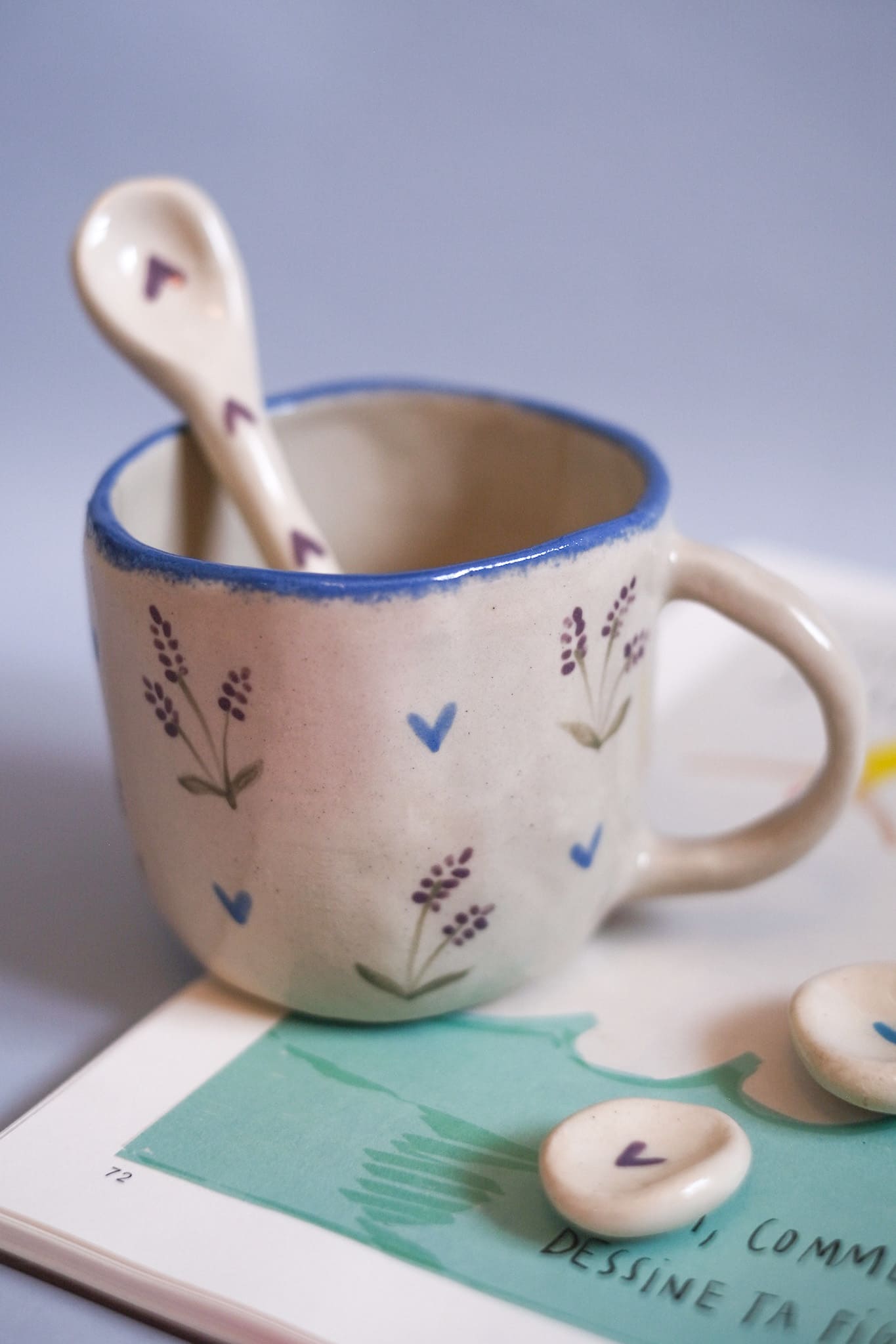 Mug céramique lavande, esprit provençal