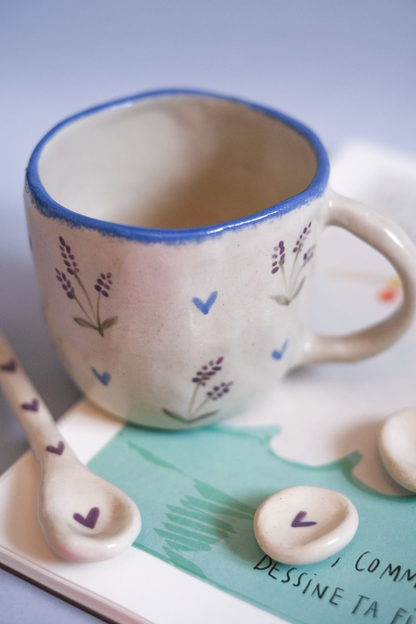 Mug céramique lavande, esprit provençal