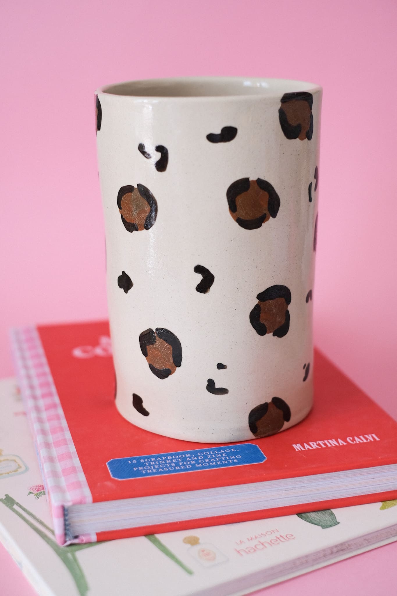 IMPARFAIT / Vase céramique artisanale graphique léopard