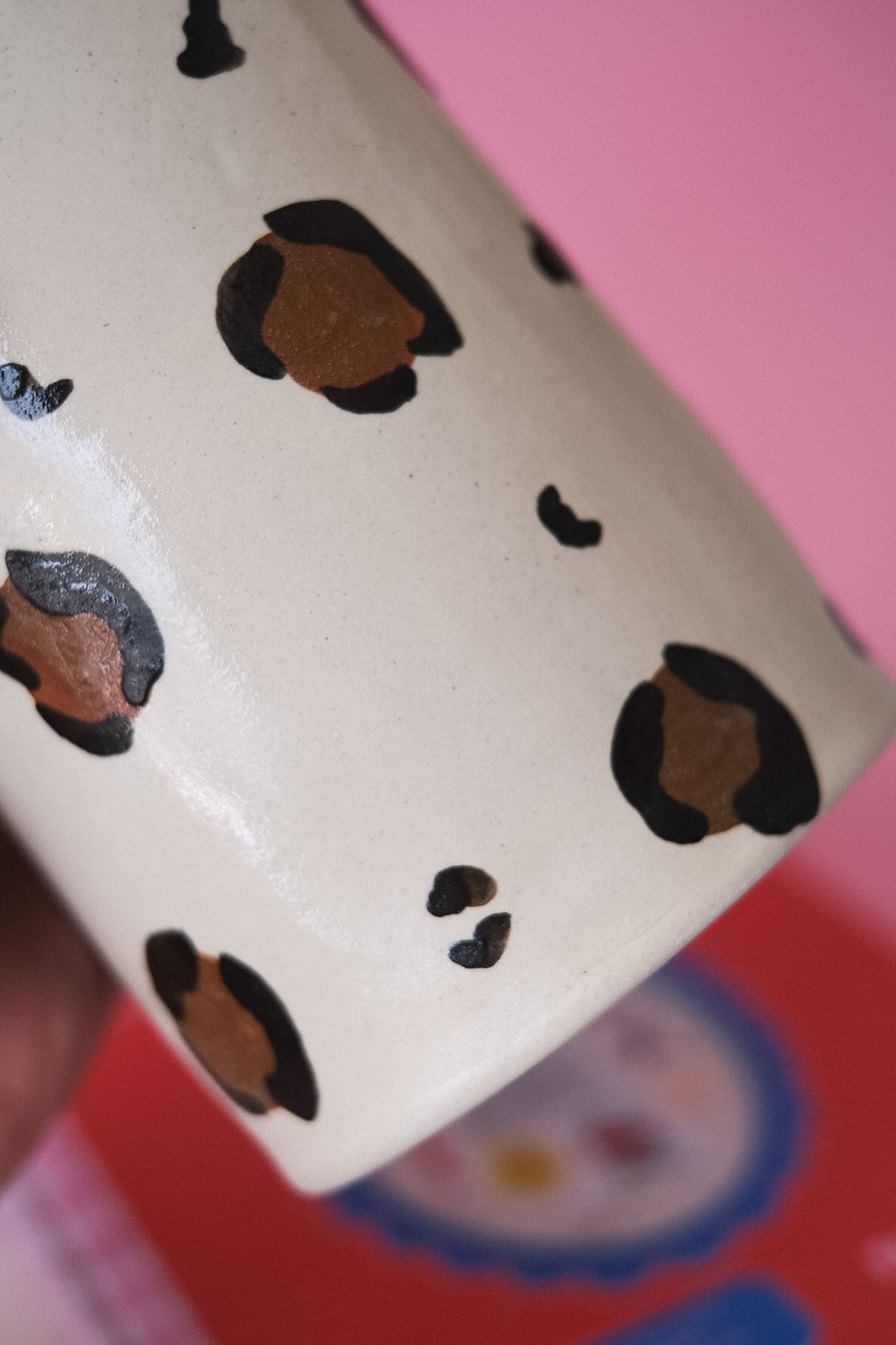 IMPARFAIT / Vase céramique artisanale graphique léopard