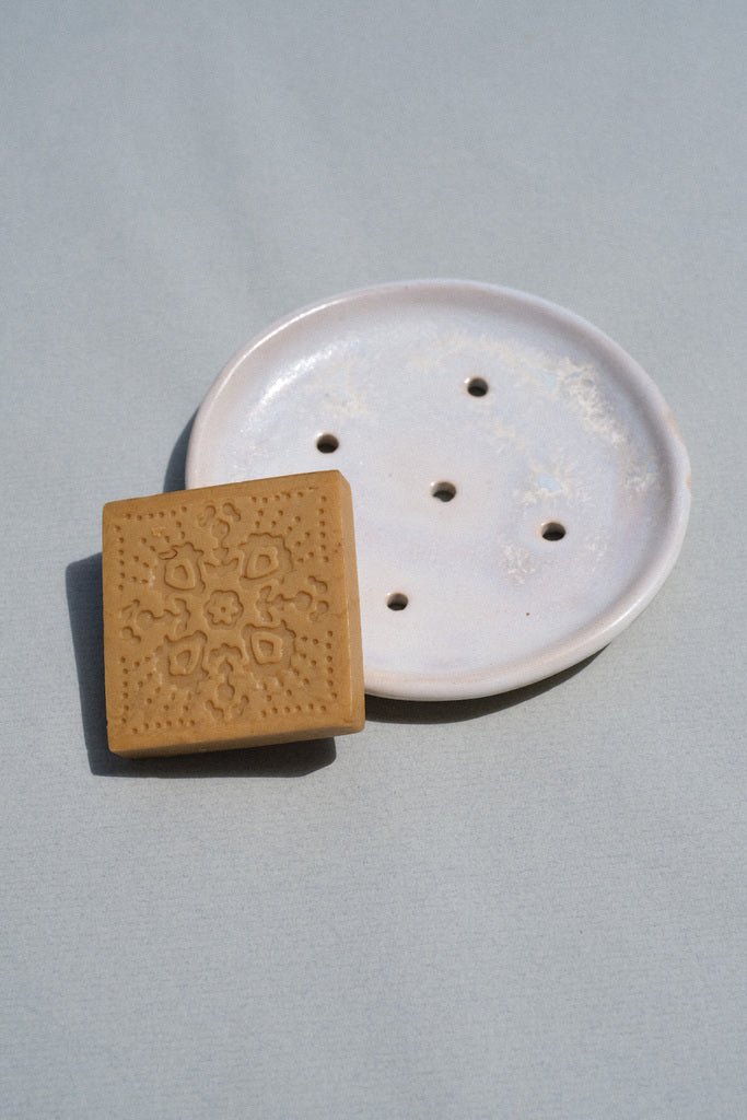 Porte-Savon Rond en Céramique
