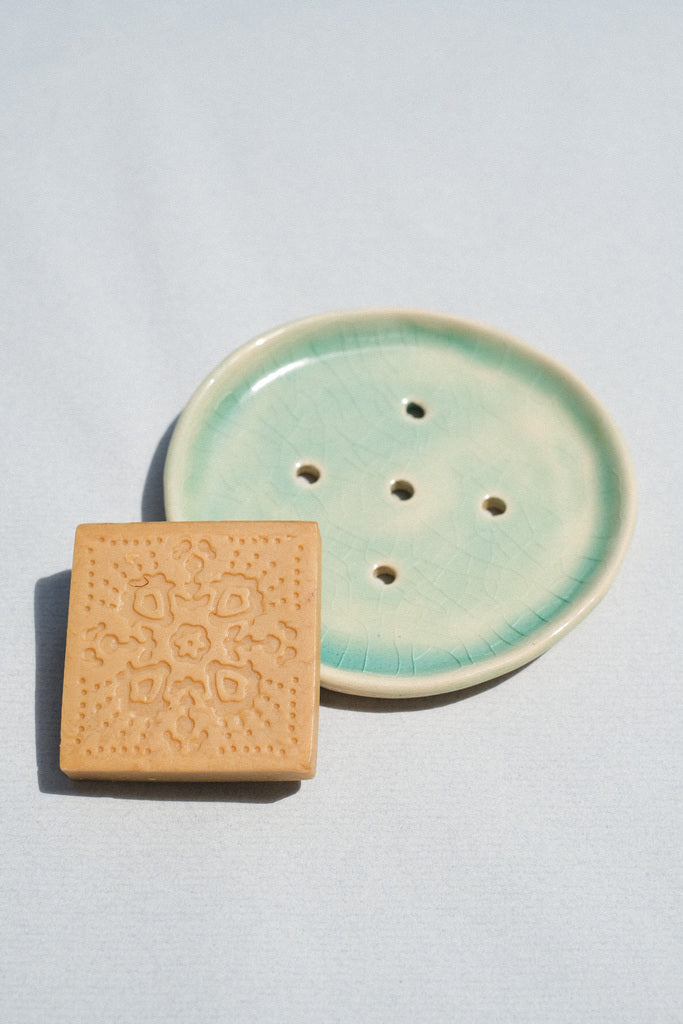 Porte-Savon Rond en Céramique