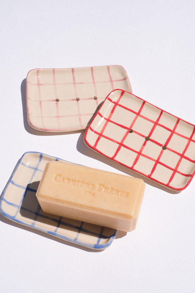 Porte-Savon Céramique Artisanale - Esprit Carreaux Rétro