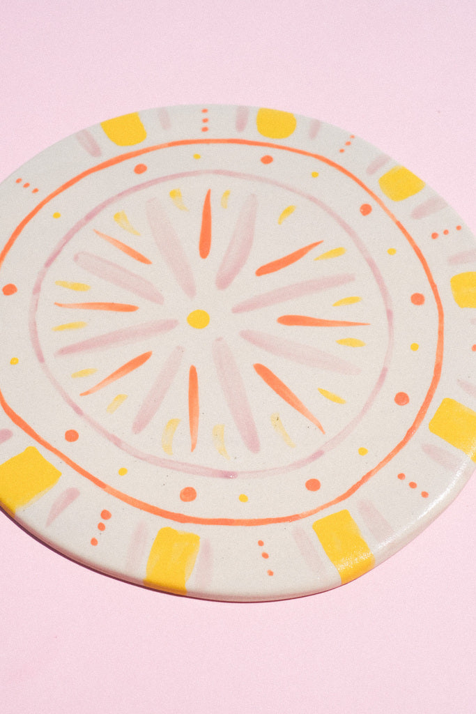 Dessous de Plat Artisanal "Soleil Lumineux" - Pièce Unique