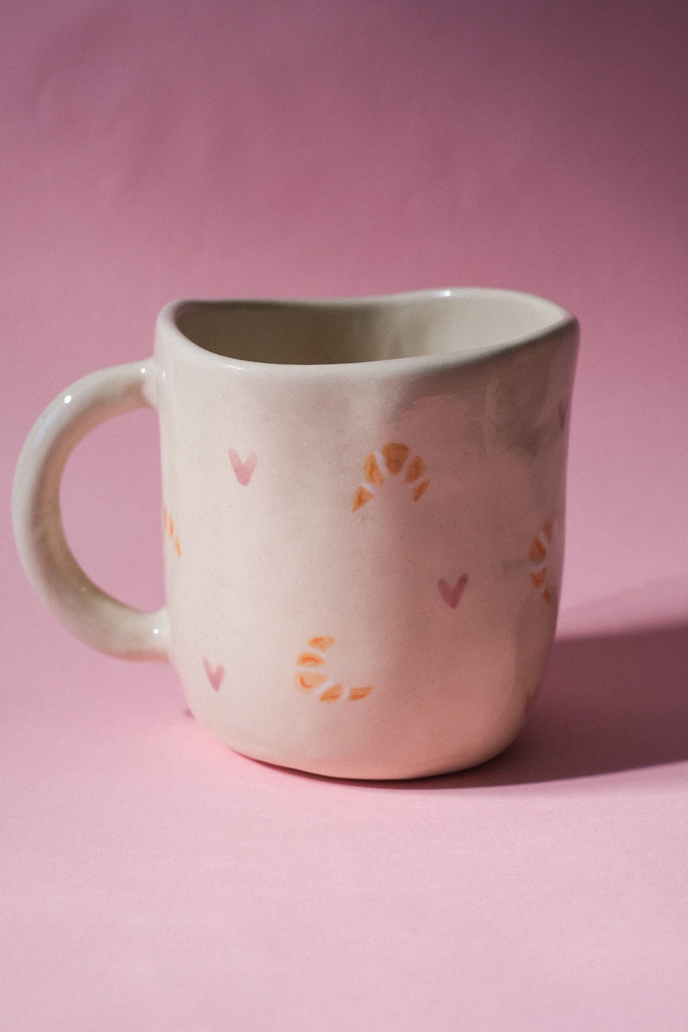Mug XL Croissant & Petits Cœurs