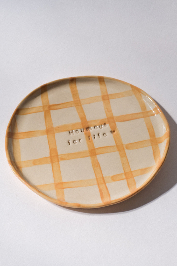 Assiette à carreaux spéciale apéro