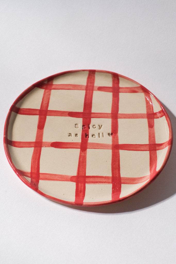 Assiette à carreaux spéciale apéro