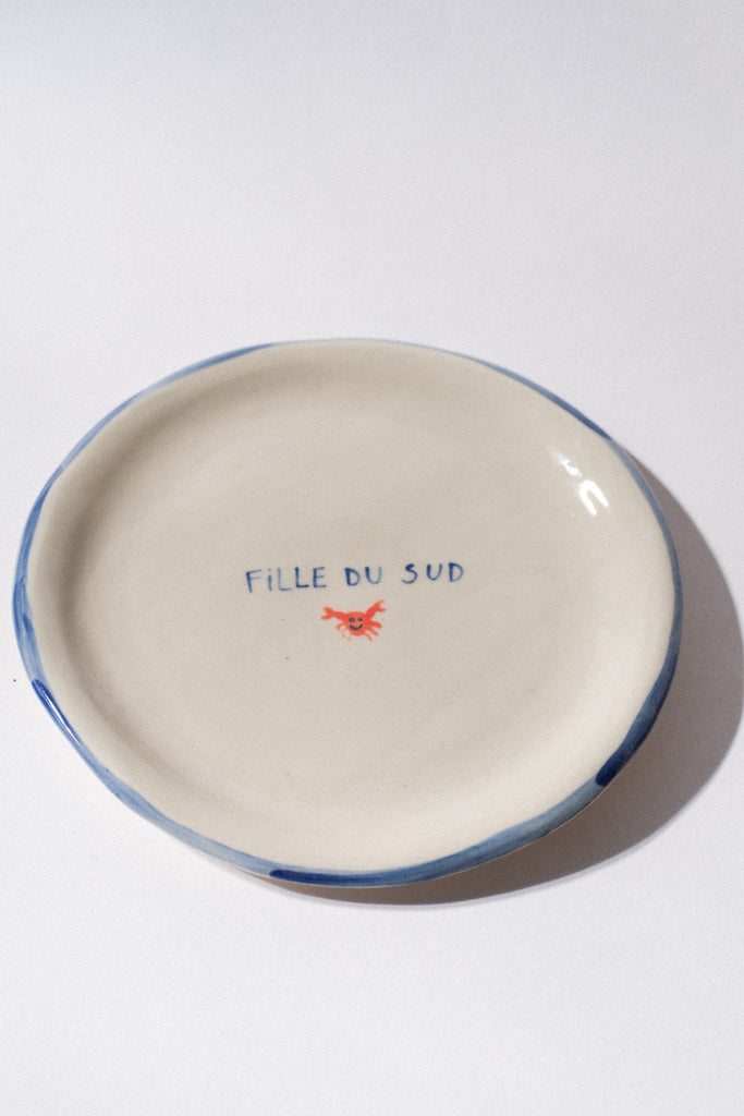 Assiettes dessert – Fille du Sud (pièces uniques)