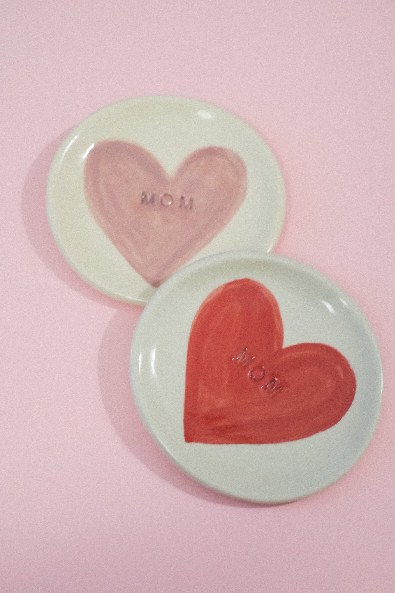 Coupelles MOM – cœur rouge ou rose