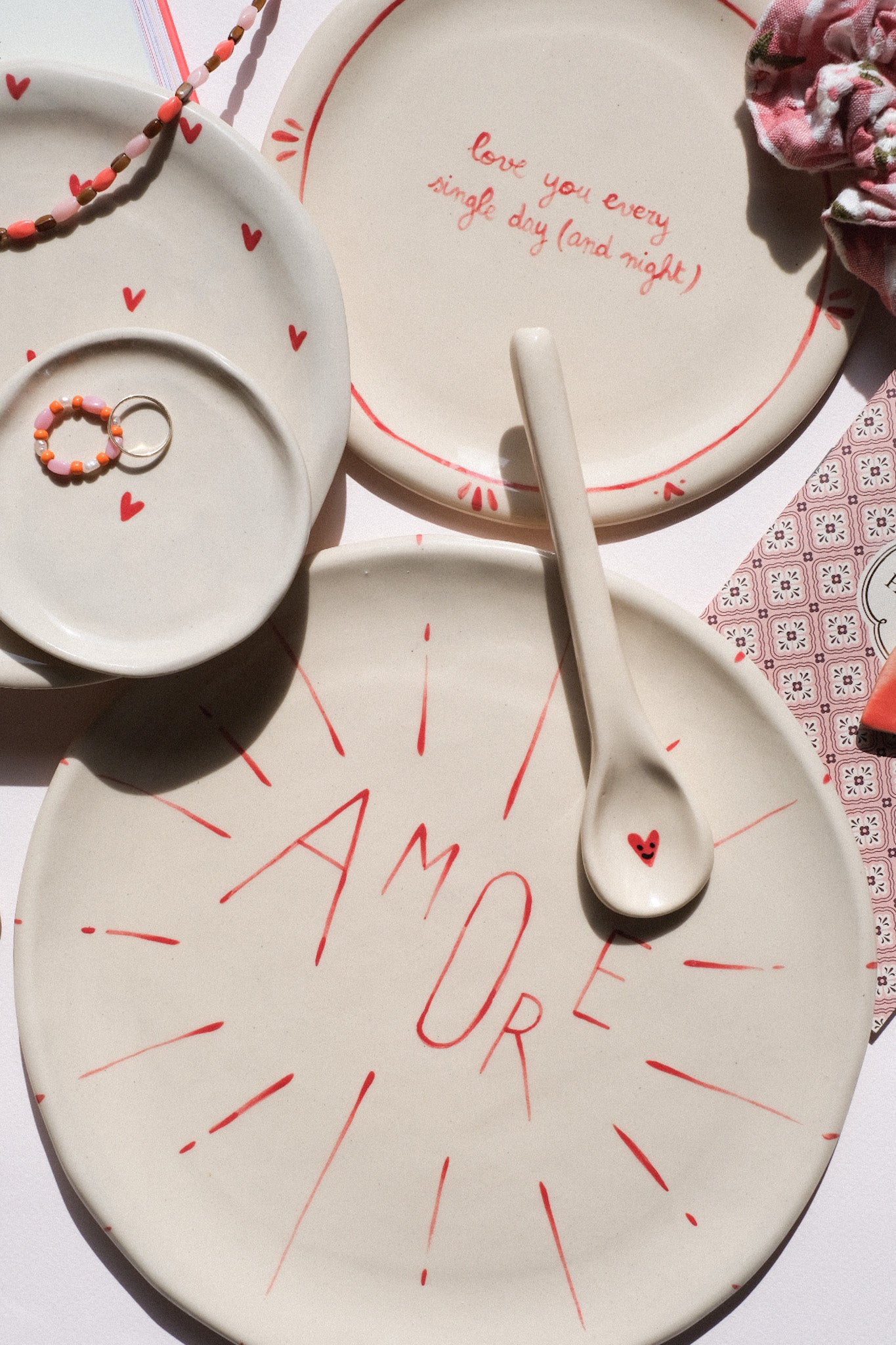 Assiette en céramique AMORE - Déclaration d'amour italienne