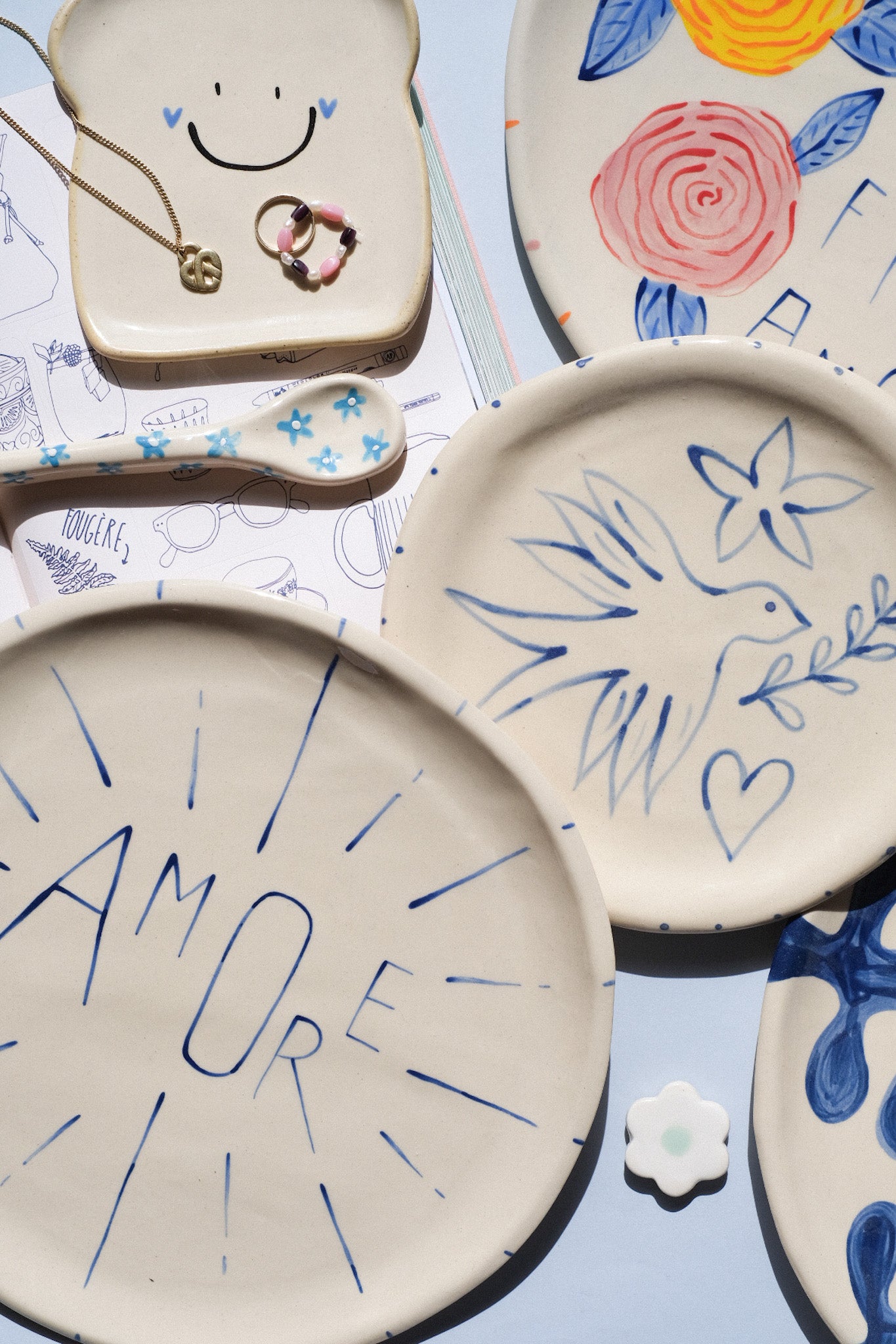 Assiette en céramique AMORE - Déclaration d'amour italienne