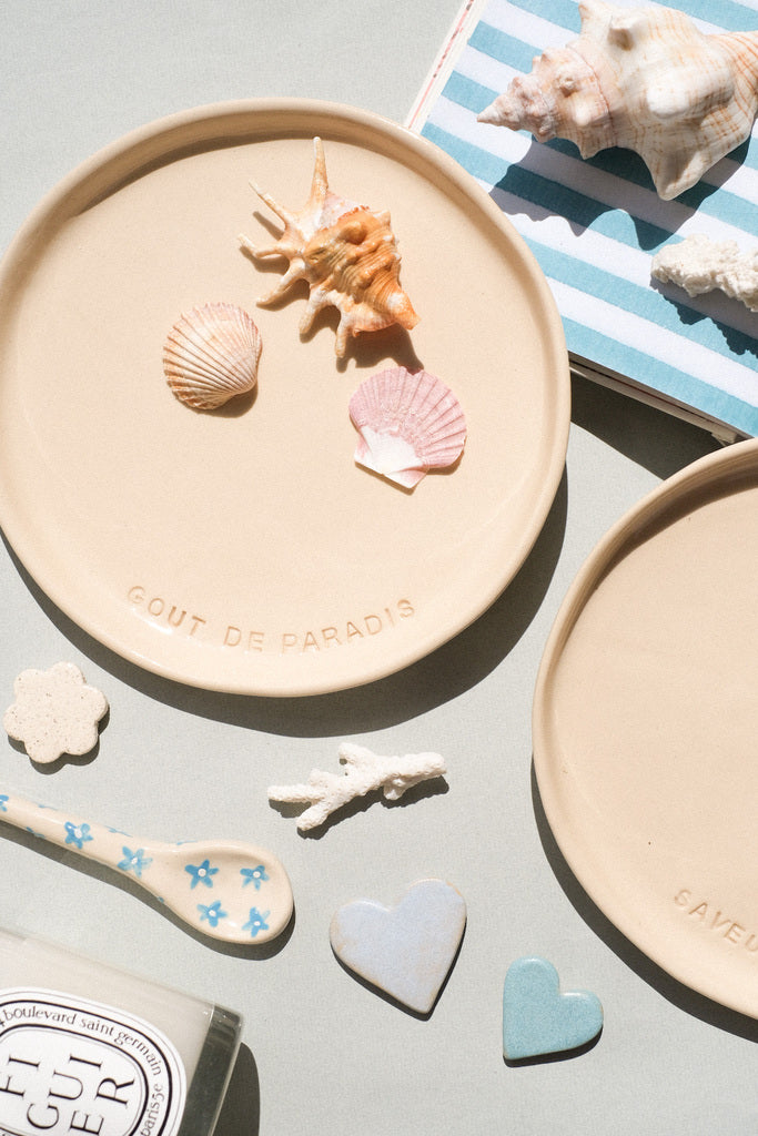 Assiettes à message d'été – Édition “Summer Sable chaud”