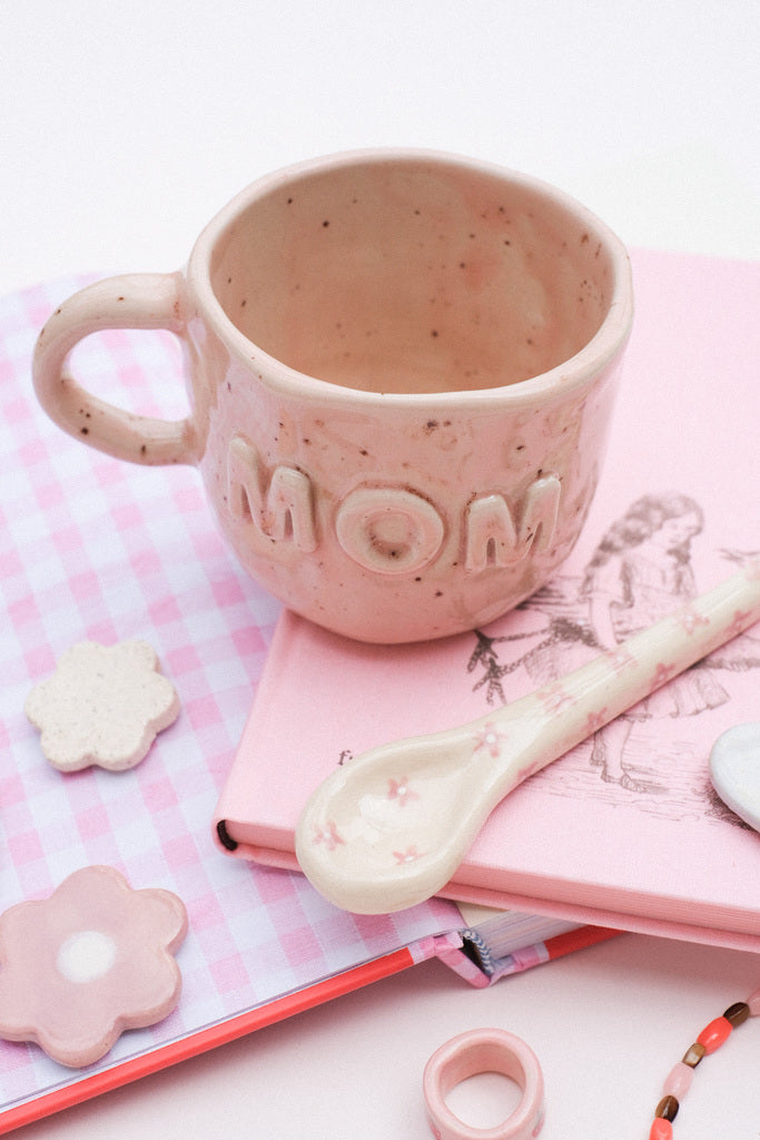 Mug MOM Émaillé rose