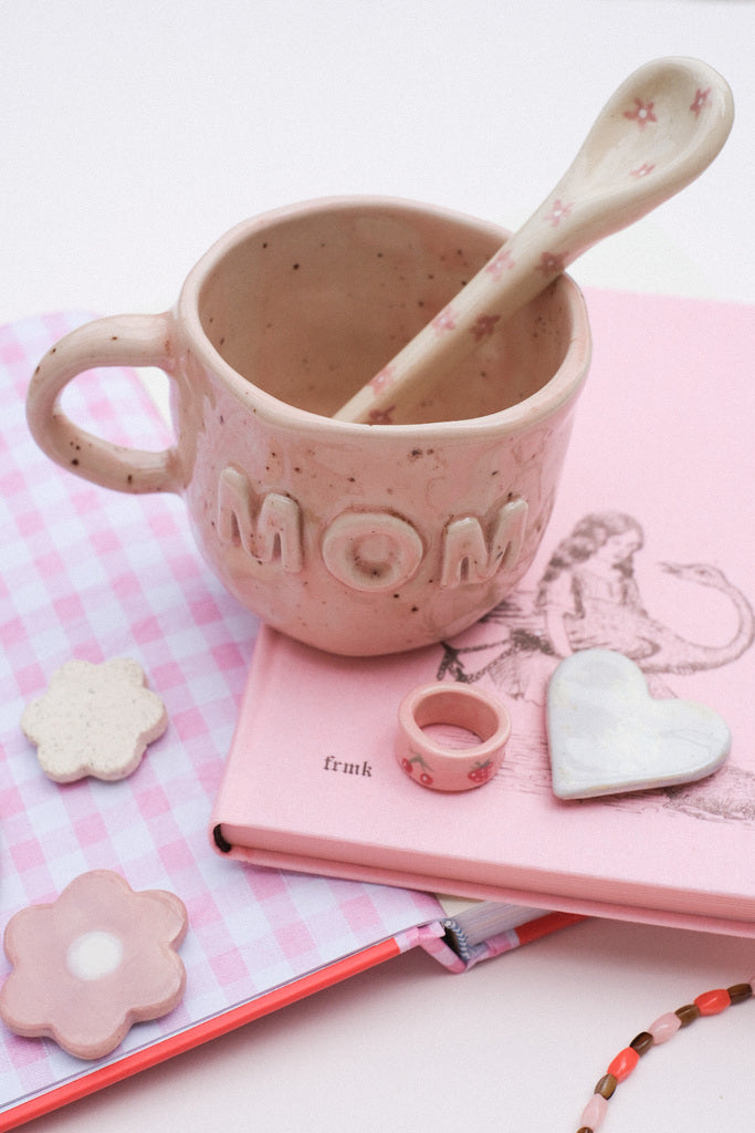 Mug MOM Émaillé rose