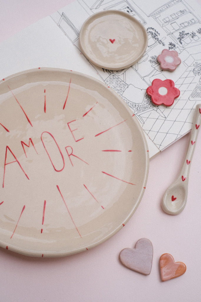 Assiette en céramique AMORE - Déclaration d'amour italienne