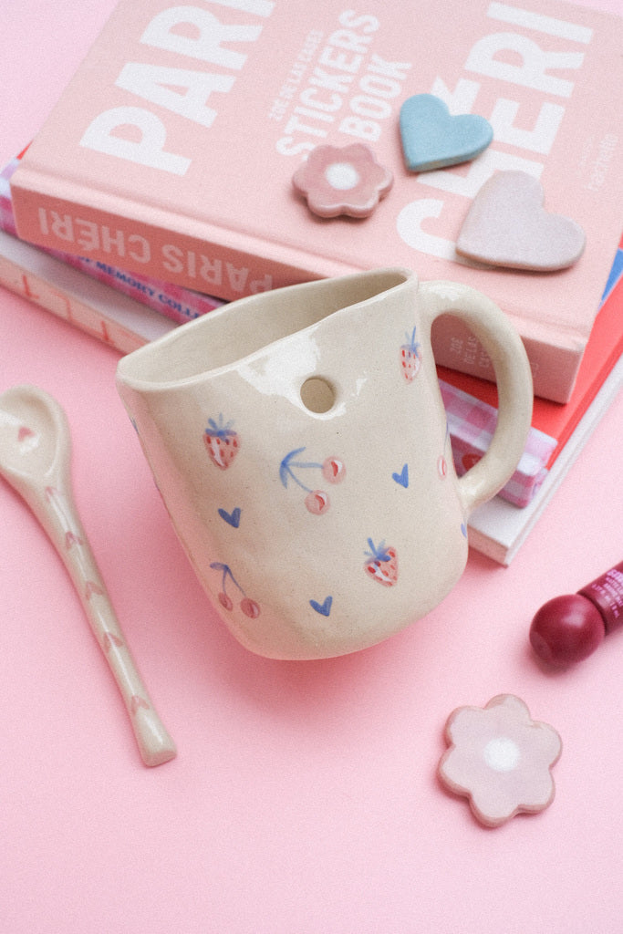 Grand Mug paille "Douceurs Fruitées"