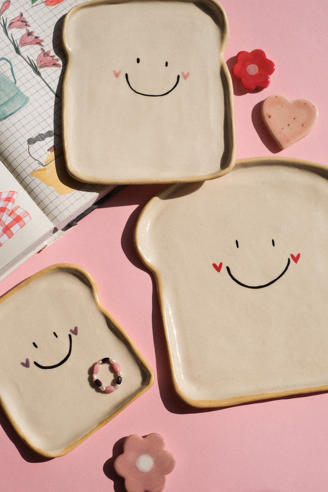 Grande tartine en céramique artisanale