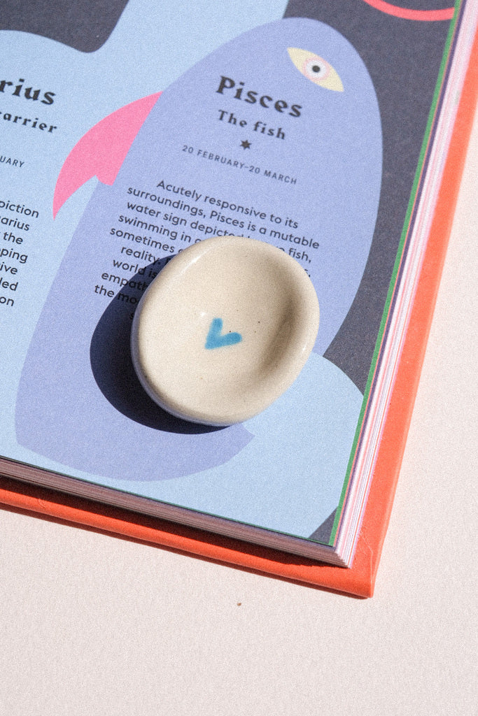 Pierre d'apaisement Worry Stone en céramique « Petit Cœur »