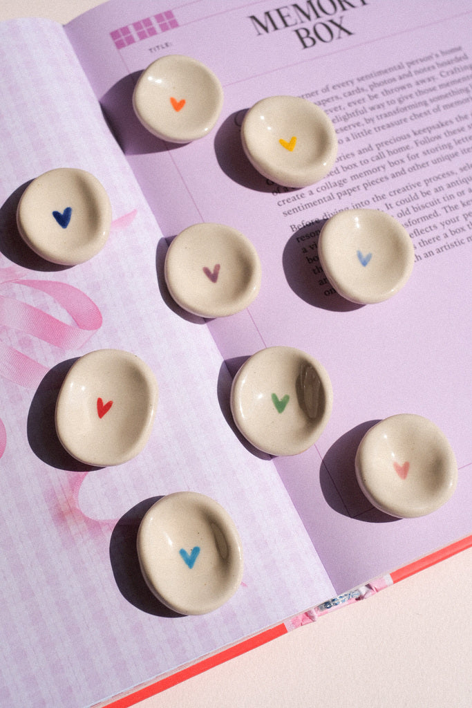 Pierre d'apaisement Worry Stone en céramique « Petit Cœur »