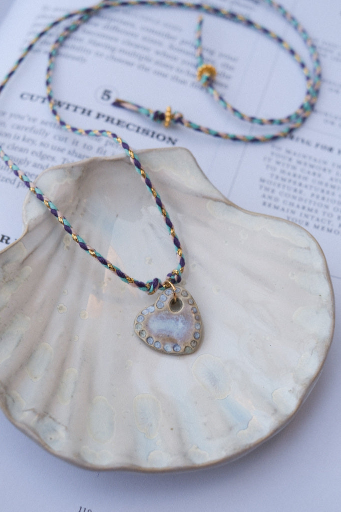 🧡 Collier cœur en céramique – 3 coloris au choix