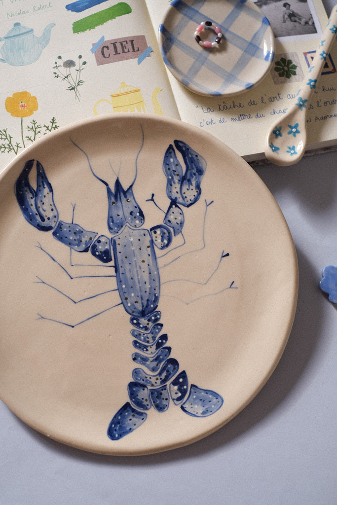 Assiette de service - collection animaux marins