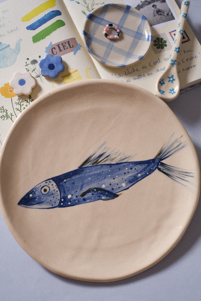Assiette de service - collection animaux marins