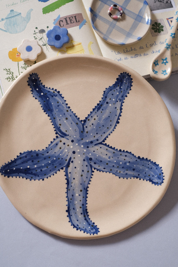 Assiette de service - collection animaux marins