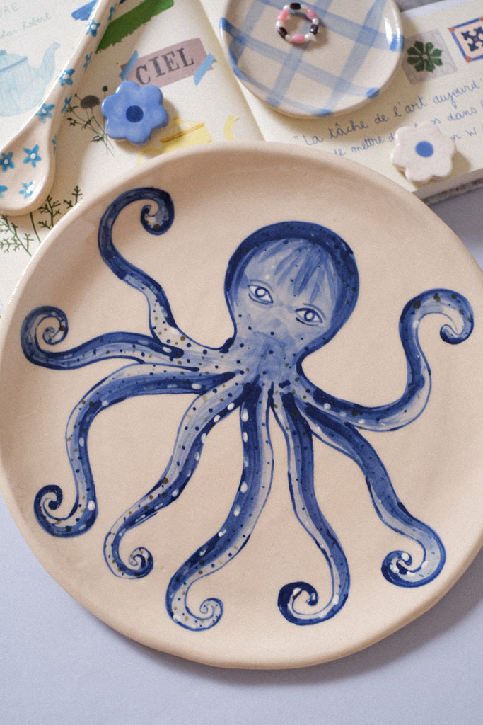 Assiette de service - collection animaux marins